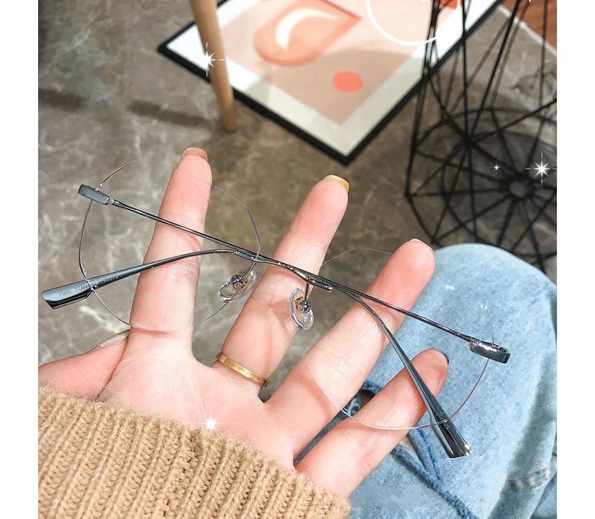 Blue Filtering Rimless Light Glasses