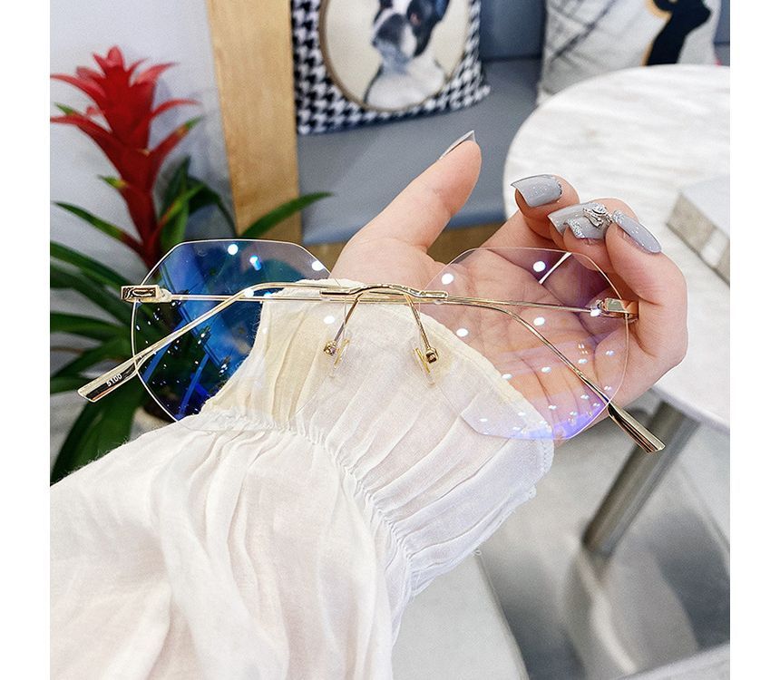 Blue Filtering Rimless Light Glasses