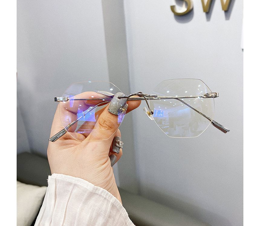 Blue Filtering Rimless Light Glasses