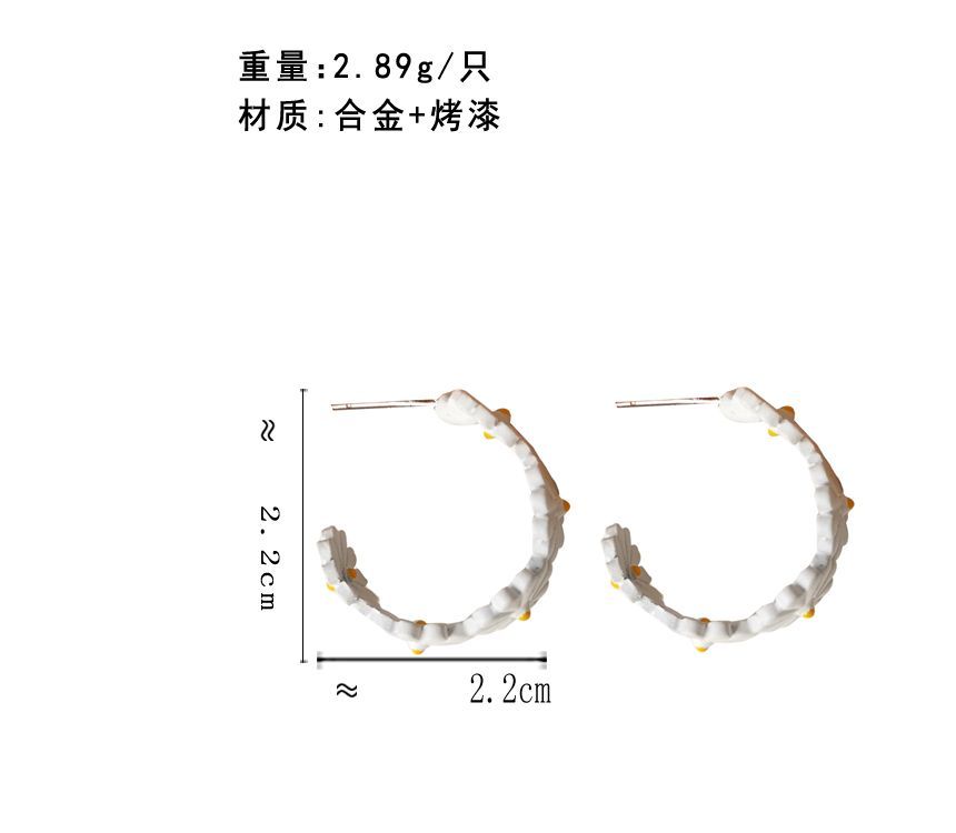 Hoop Flower Open Earring