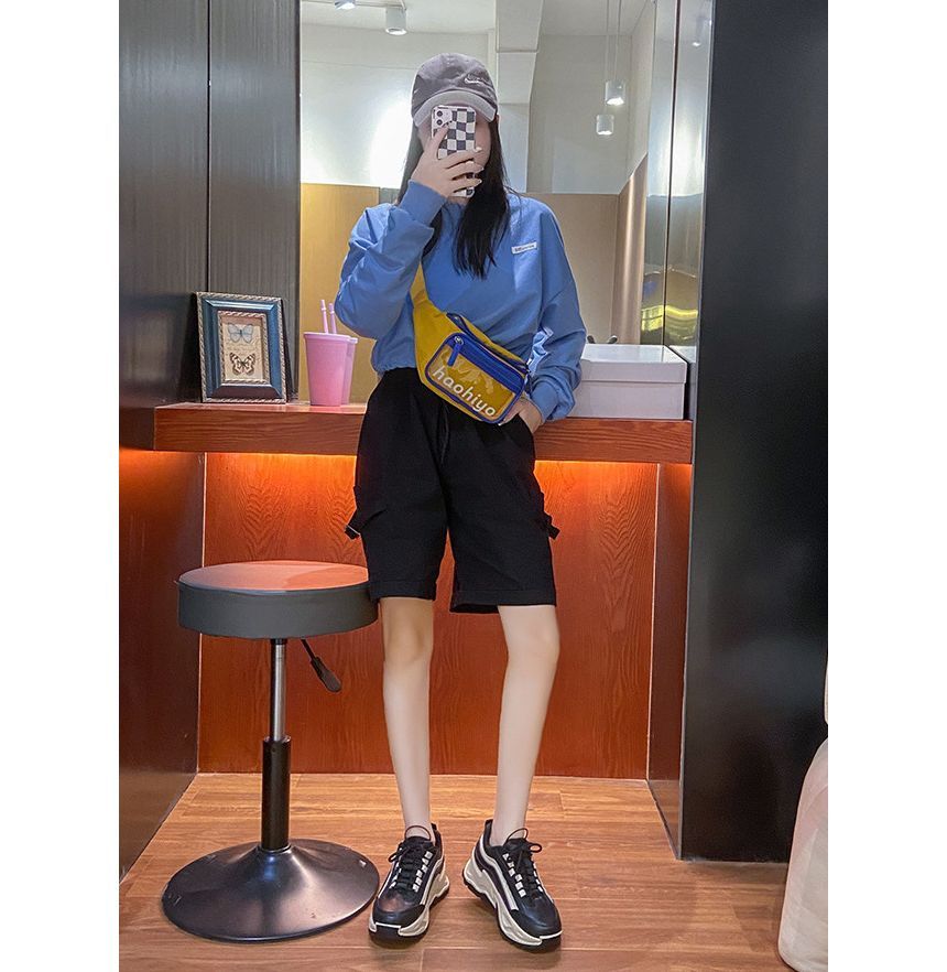 Athletic Two-Tone Sneakers Platform