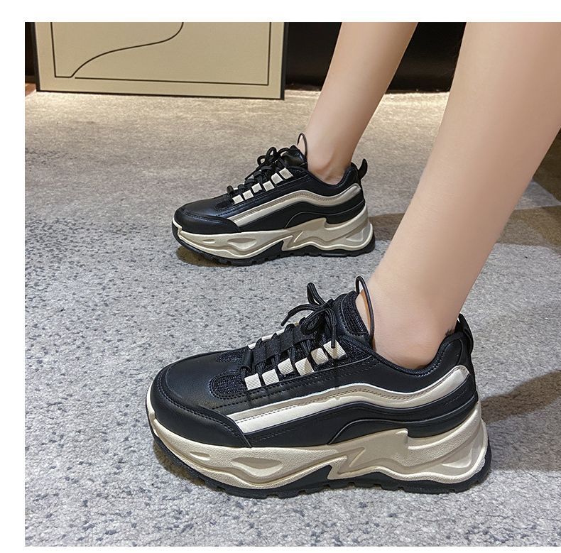 Athletic Two-Tone Sneakers Platform