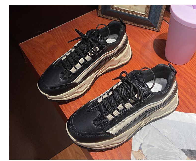 Athletic Two-Tone Sneakers Platform