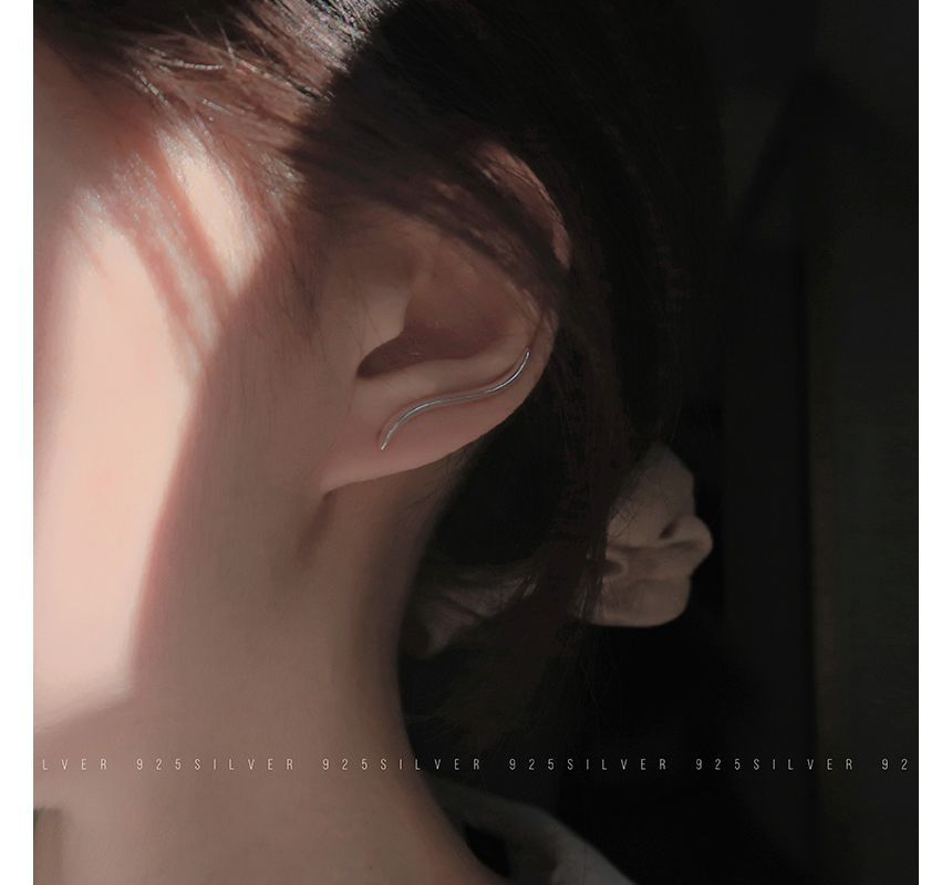 Wave Through Pull Silver Earring Sterling