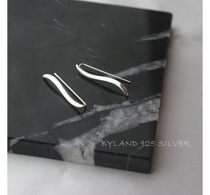 Wave Through Pull Silver Earring Sterling