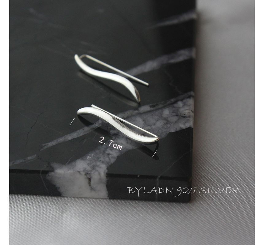 Wave Through Pull Silver Earring Sterling