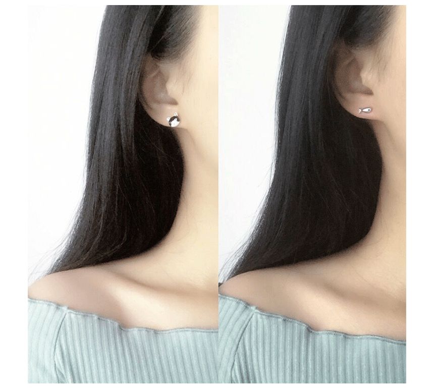 Cat Asymmetrical Earring Stud Fish