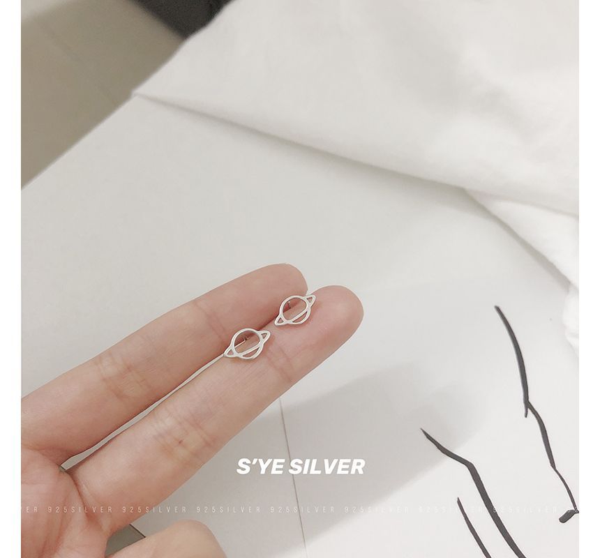 Silver Planet Stud Sterling Earring