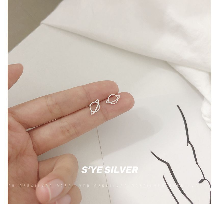 Silver Planet Stud Sterling Earring
