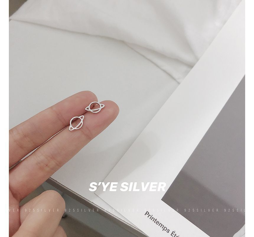 Silver Planet Stud Sterling Earring