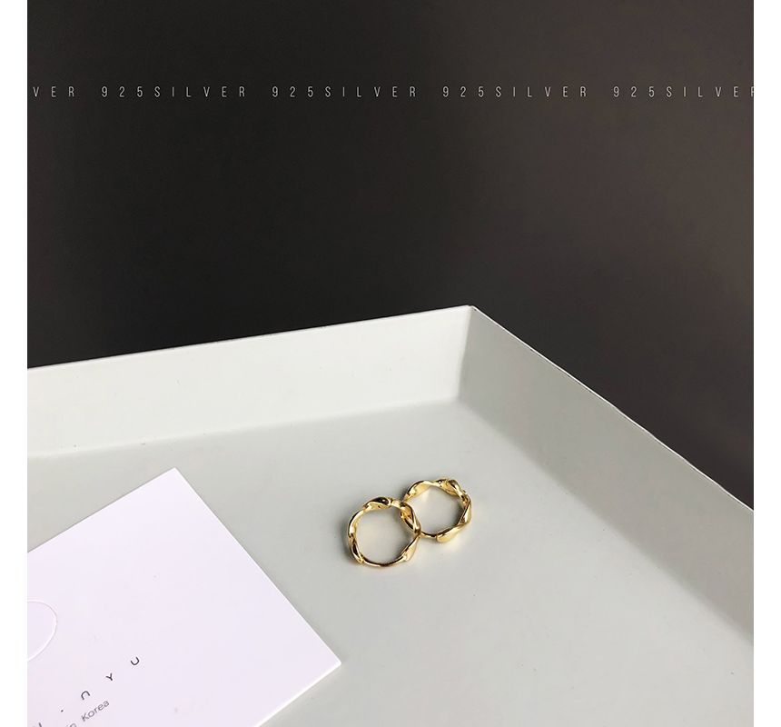 Earring Hoop Sterling Twisted Silver