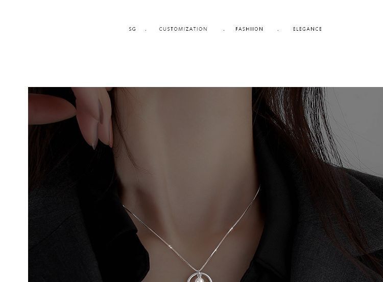 Faux Pearl Sterling Silver Necklace