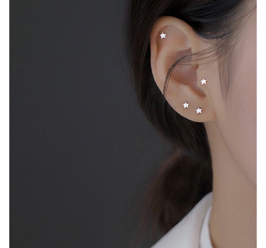 Stud Star Silver Sterling Earring