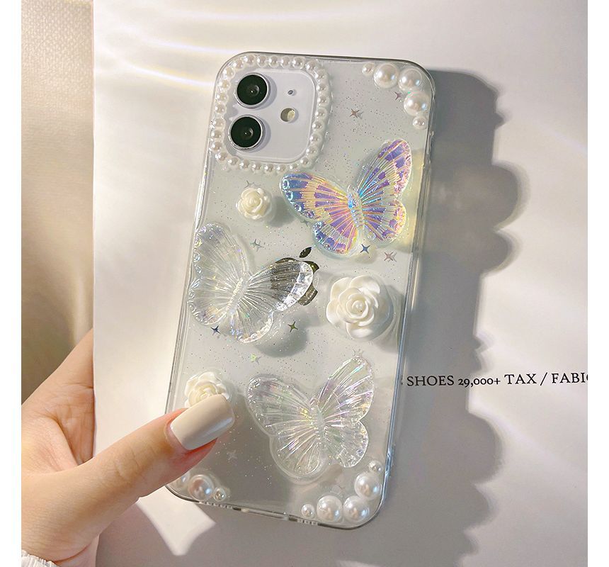 Transparent Phone Butterfly Case