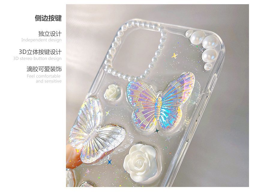 Transparent Phone Butterfly Case