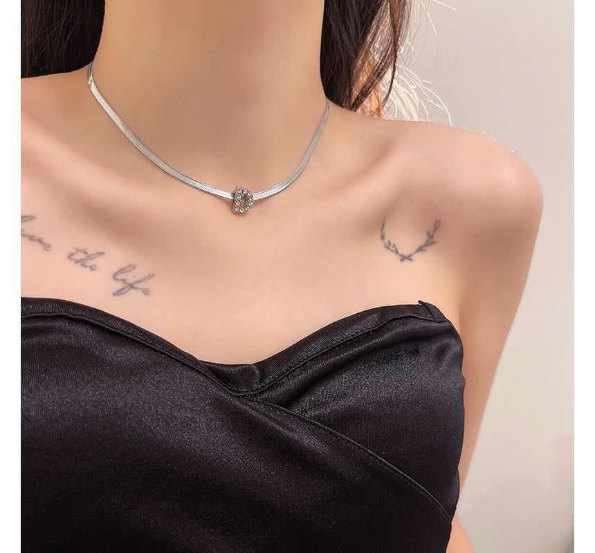 Choker Necklace Rhinestone