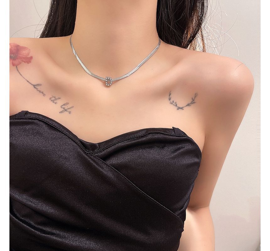 Choker Necklace Rhinestone