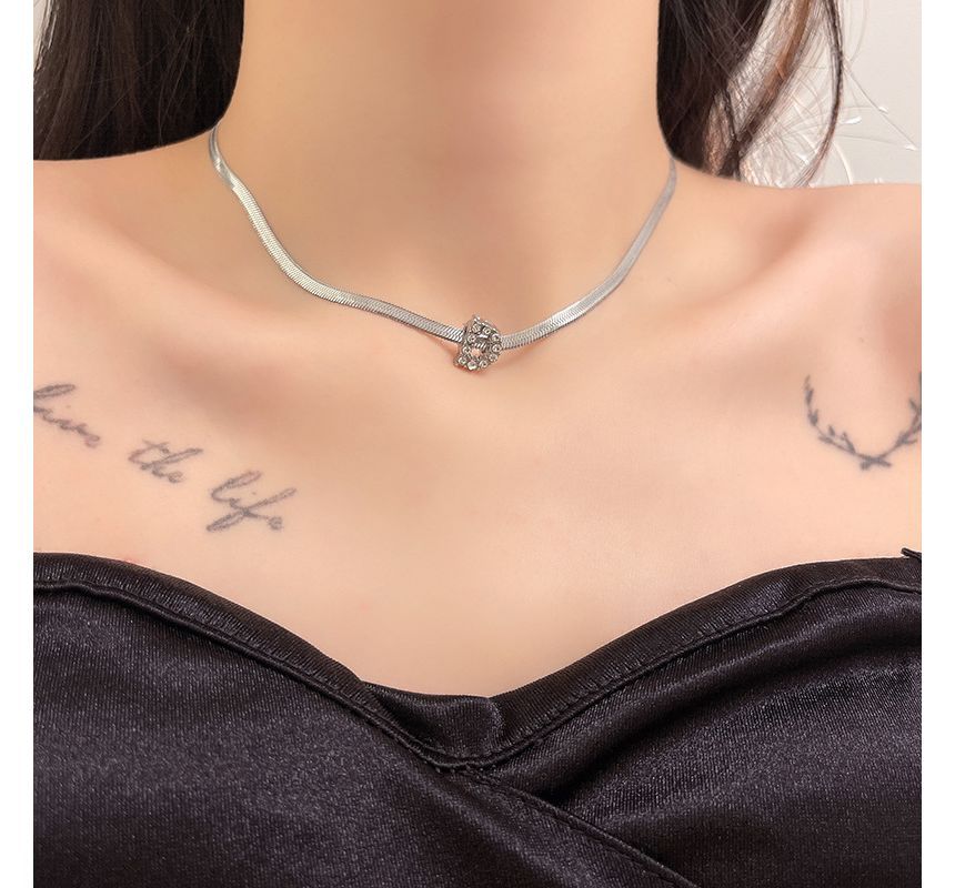 Choker Necklace Rhinestone