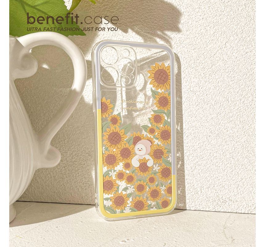 Sunflower Duck Transparent Phone Case