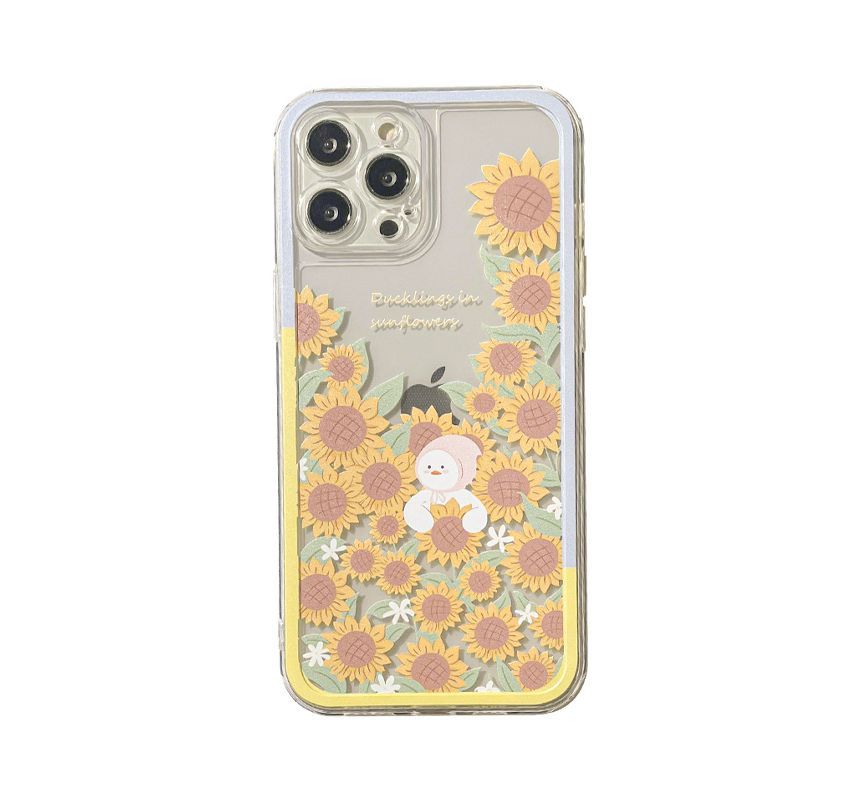 Sunflower Duck Transparent Phone Case