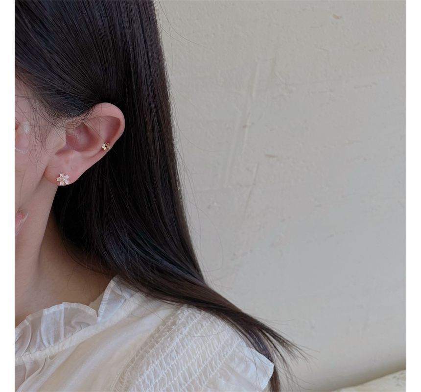 Pair designs) Set: (various 3 Sakura Alloy Earring