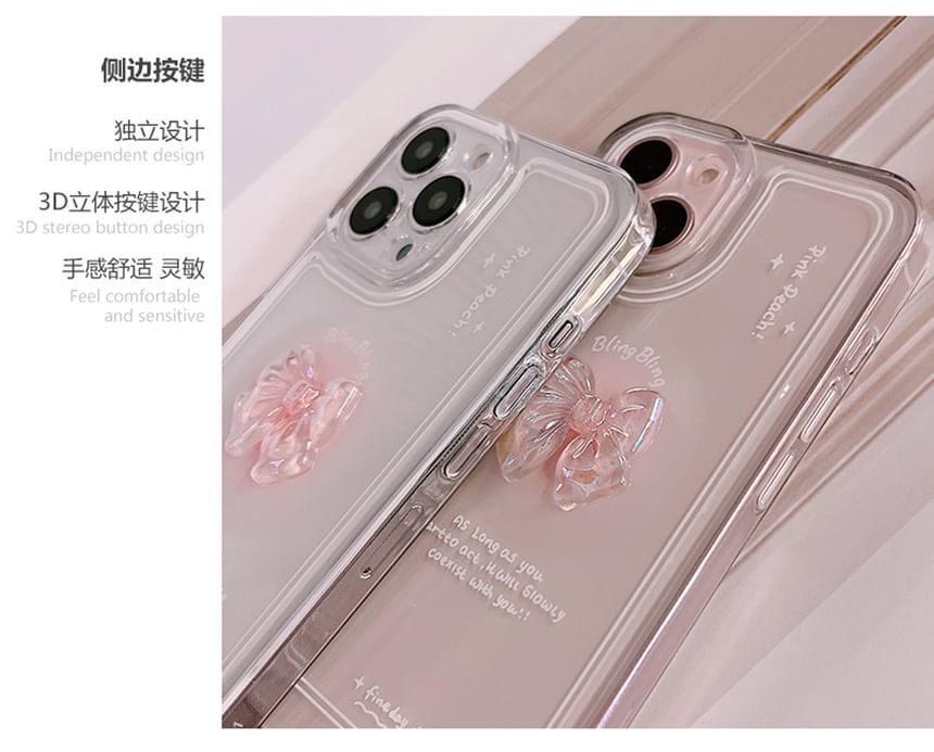 Bow Transparent Phone Case