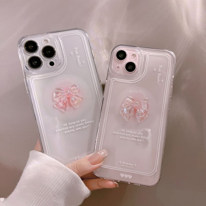 Bow Transparent Phone Case