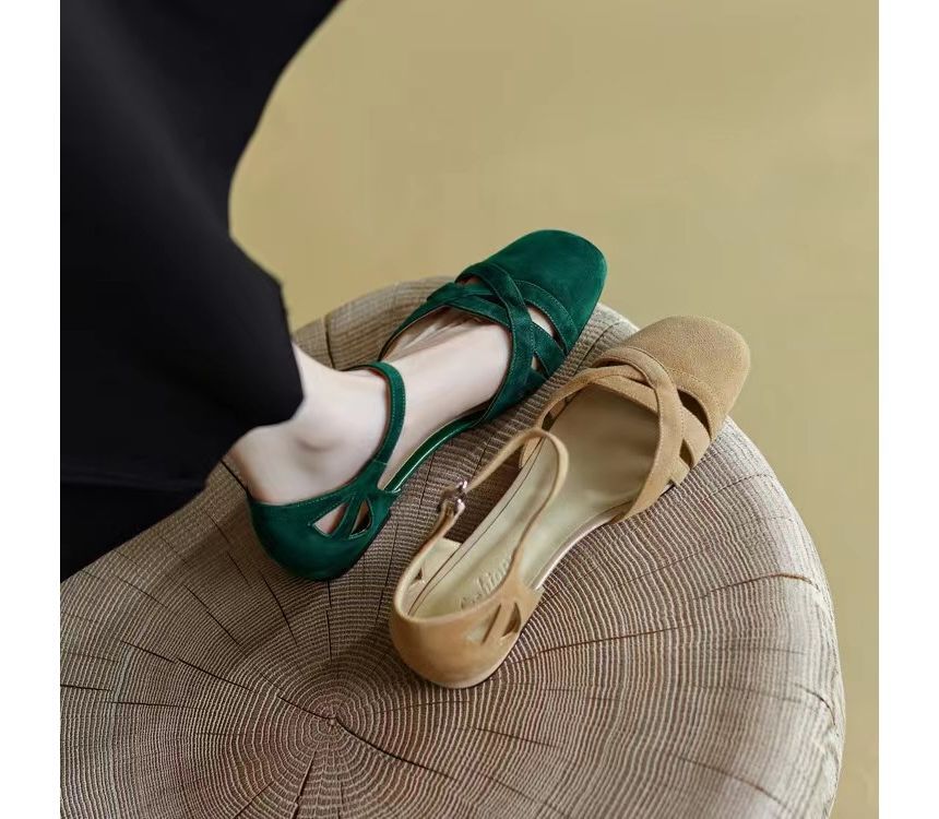 D'Orsay Strap Ankle Flats