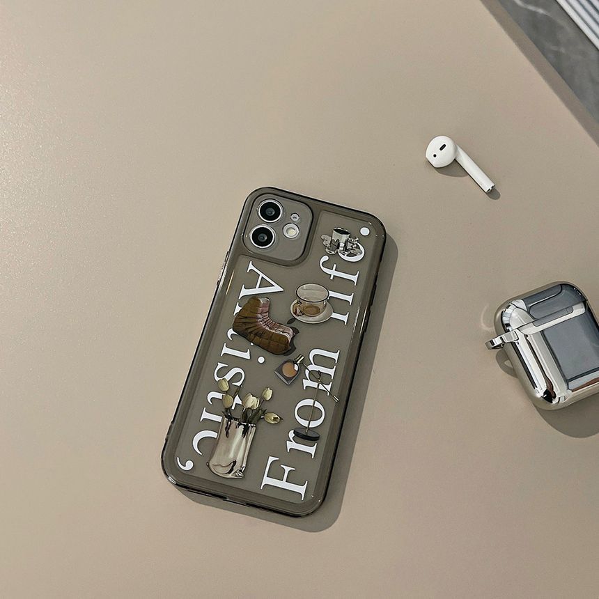 Case Phone Transparent Lettering
