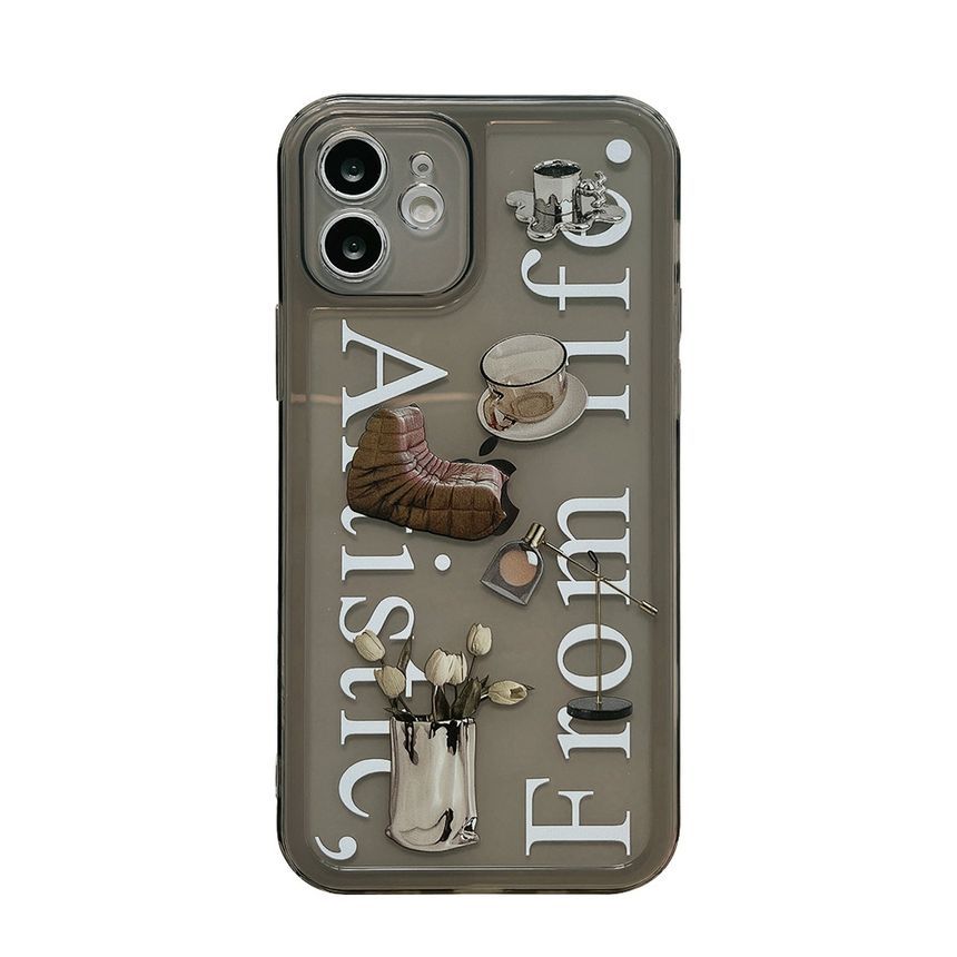 Case Phone Transparent Lettering
