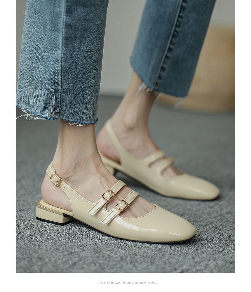 Flats Strap Double Slingback