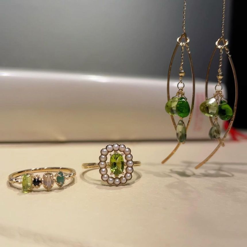 Pendant Faux Curve Fringed Silver Gemstone Earring / Sterling