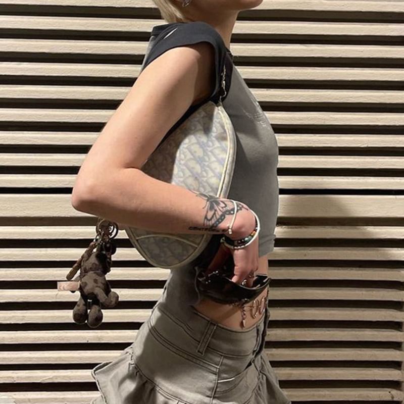 T-Shirt Graphic Raglan Print Cap-Sleeve