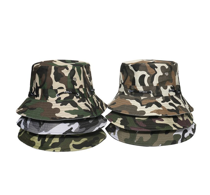 / Hat Plain Bucket Camouflage Print