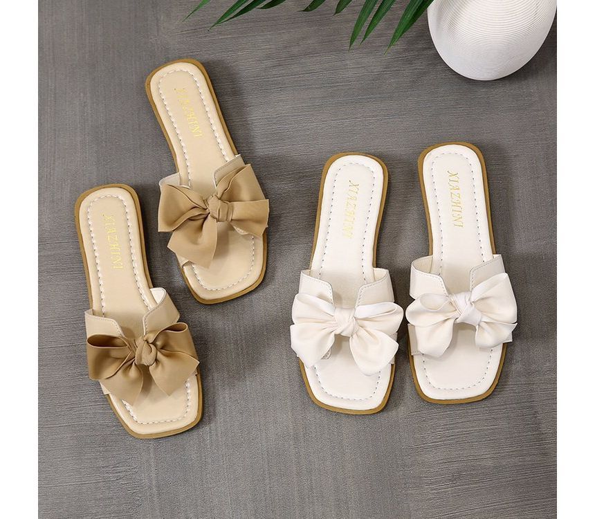 Bow Slide Accent Sandals
