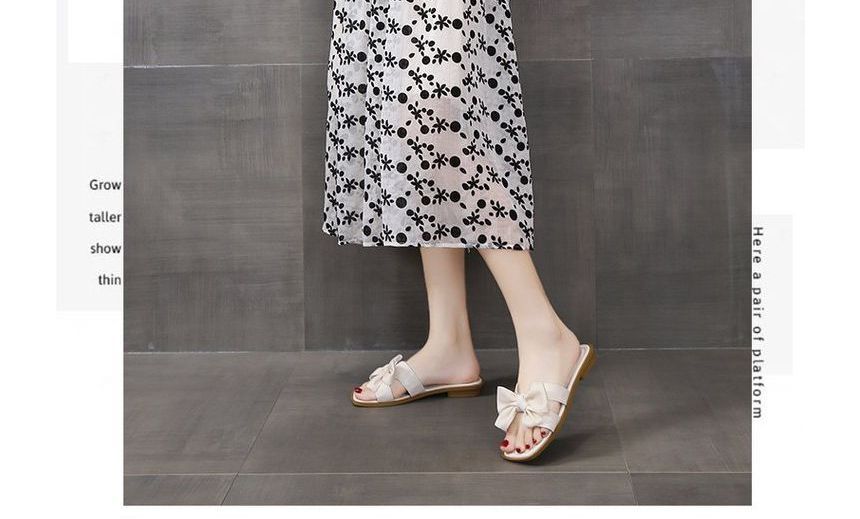 Bow Slide Accent Sandals