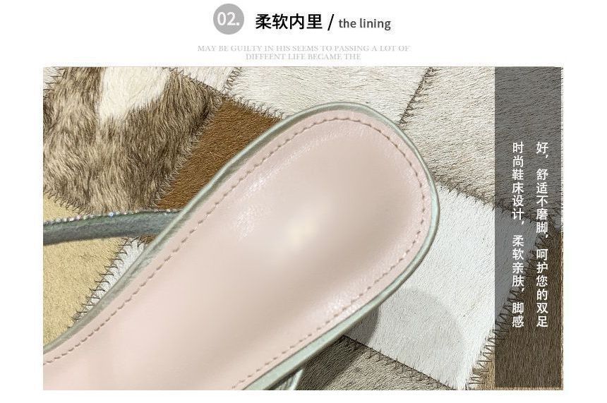 Sandals Rhinestone Stiletto-Heel Slide