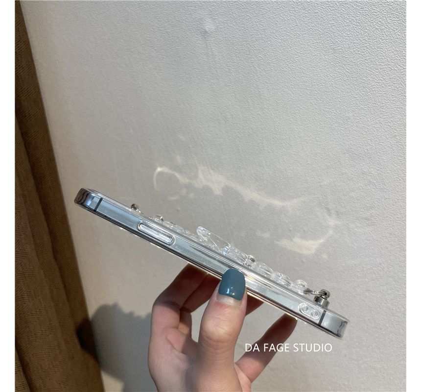 Flower Case Phone Transparent Chain