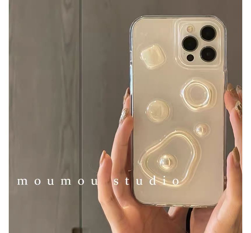 Phone Faux Pearl Transparent Case