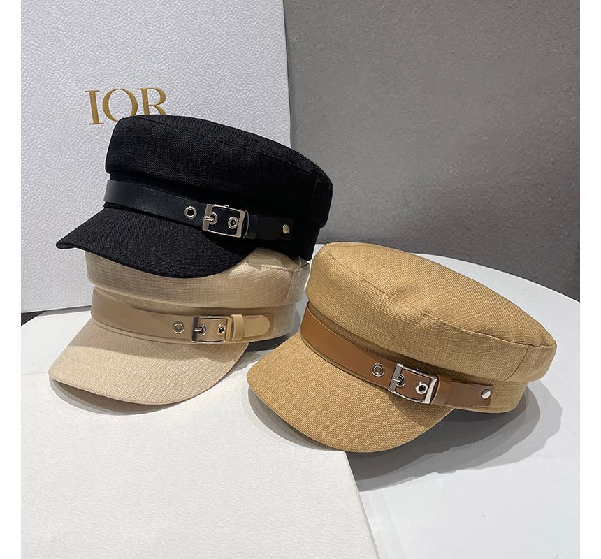 Linen Military Cap Belt Cotton