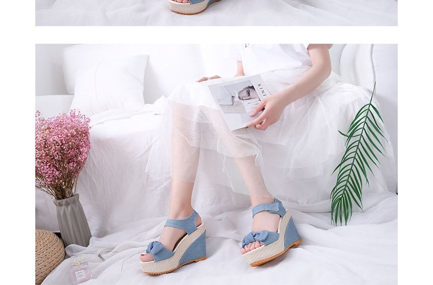 Sandals Denim Wedge-Heel Platform