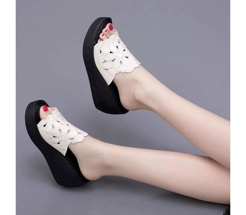 Sandals Wedge-Heel Platform Slide