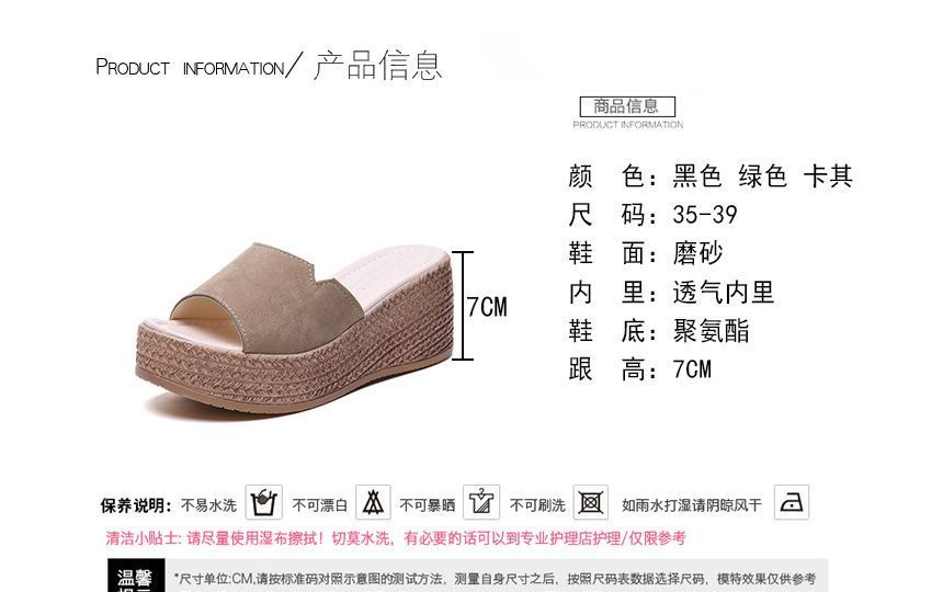 Wedge-Heel Sandals Slide Platform