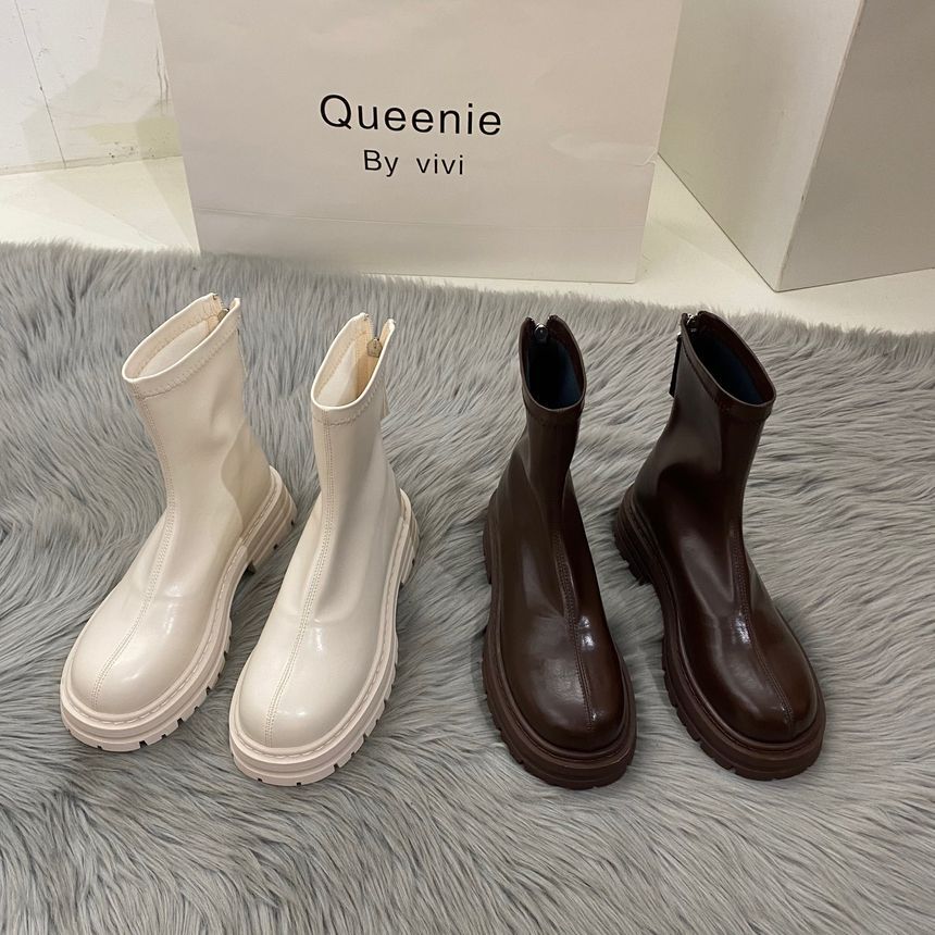 Short Heel Block Boots