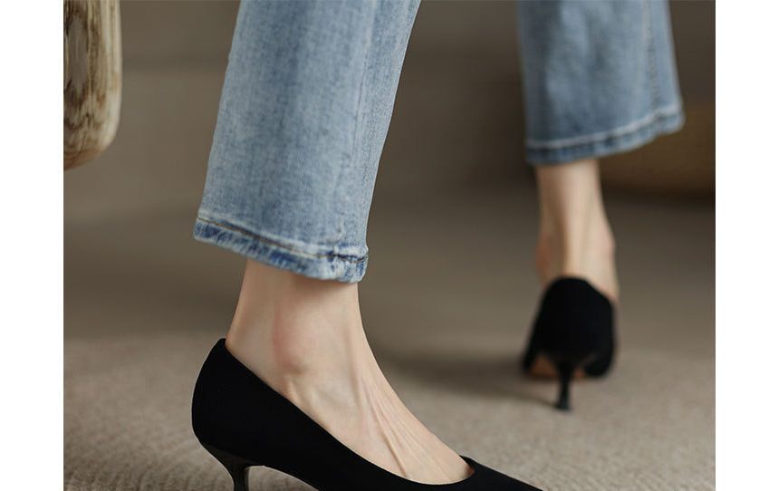 Heel Kitten Pointed Pumps