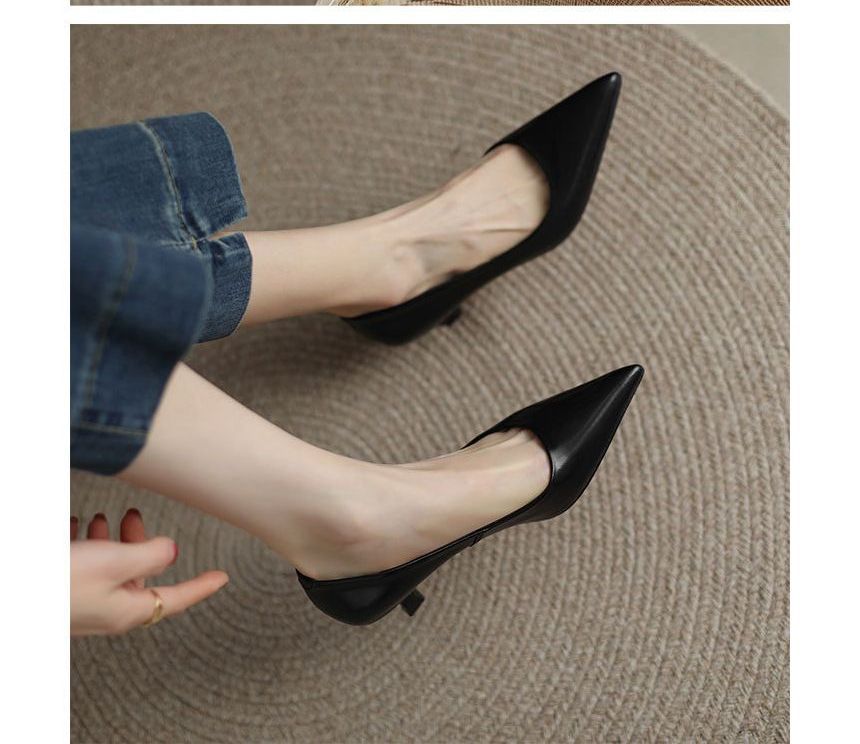 Heel Kitten Pointed Pumps