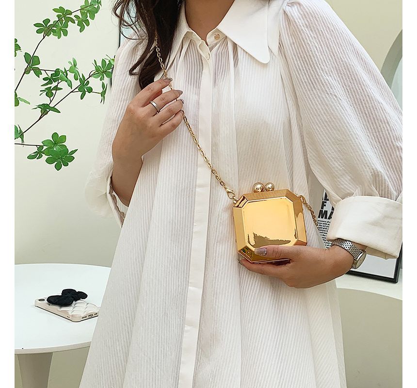 Chain Bag Geometric Strap Crossbody