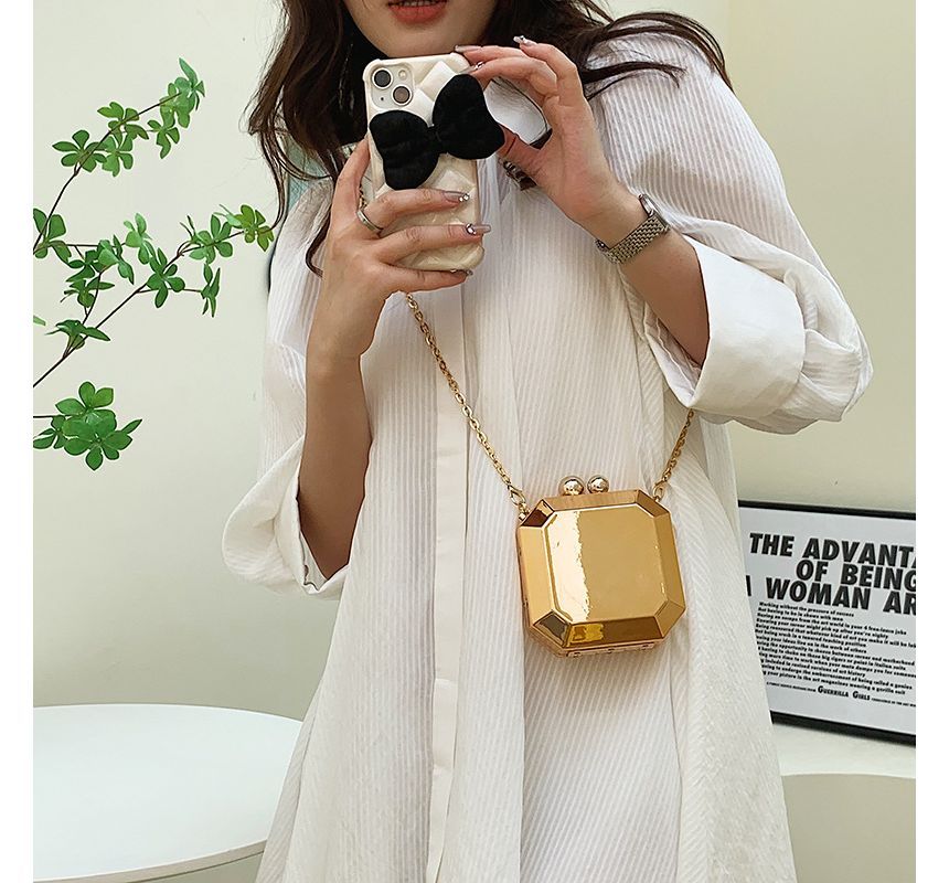 Chain Bag Geometric Strap Crossbody