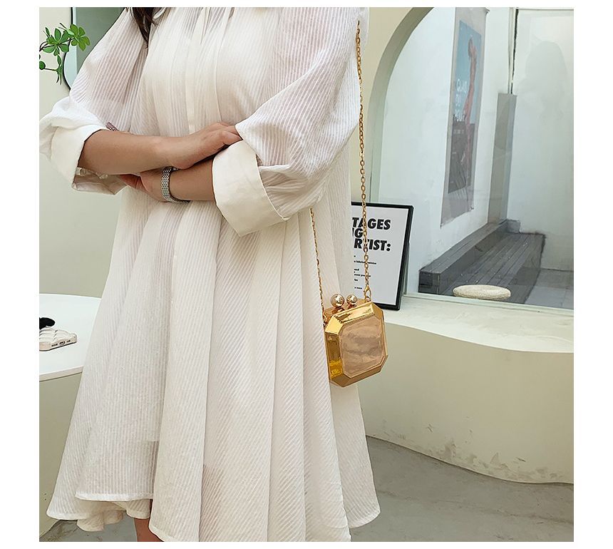 Chain Bag Geometric Strap Crossbody