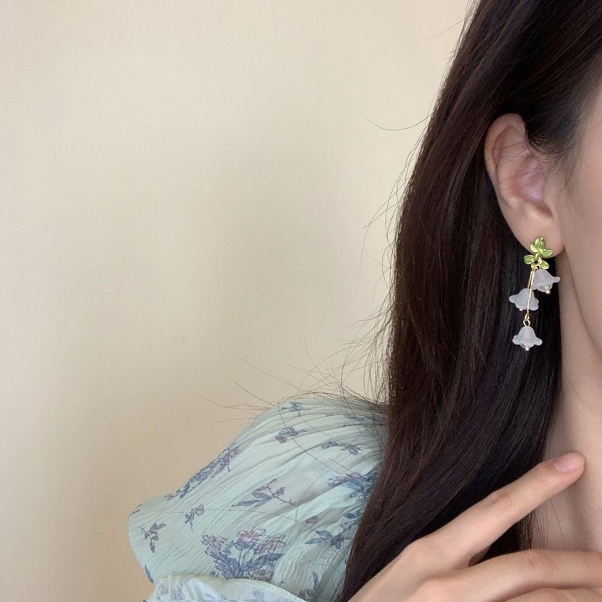 Flower Drop Earring / Clip-On Earring
